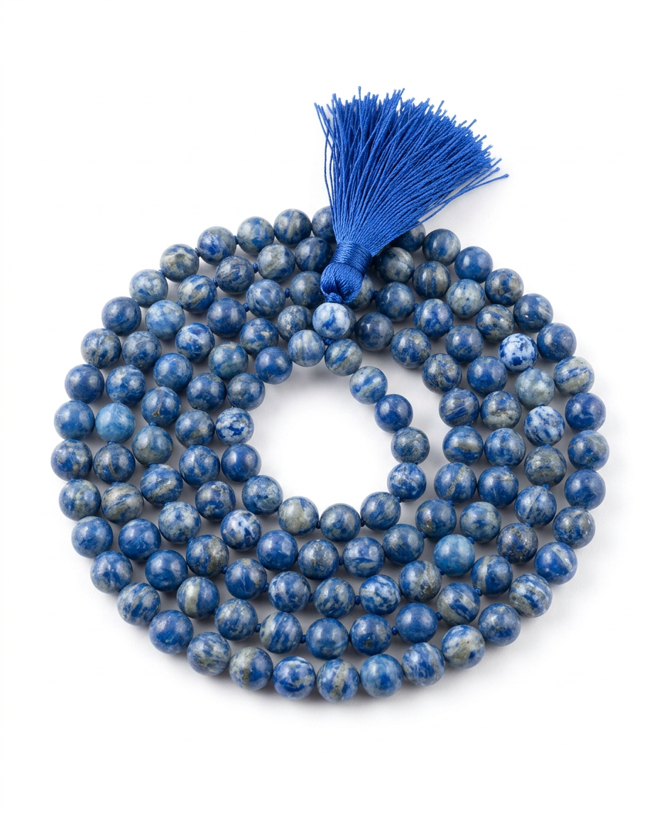 Blue Beaded Mala