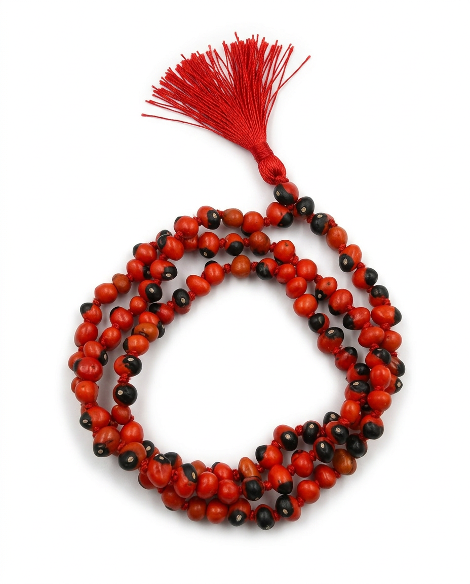 Red & Black Beaded Mala
